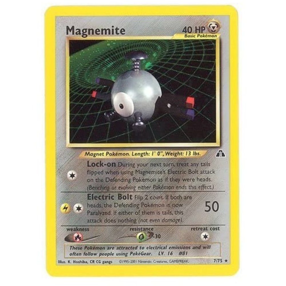 Pokemon Cards HOLO Magnemite Card TCG
